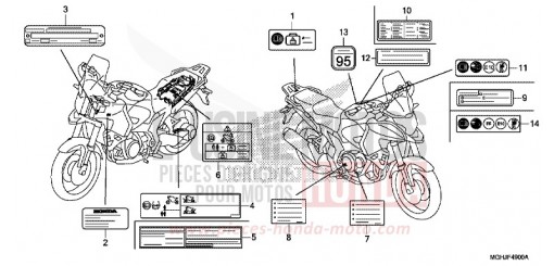 CAUTION LABEL VFR1200XJ de 2018